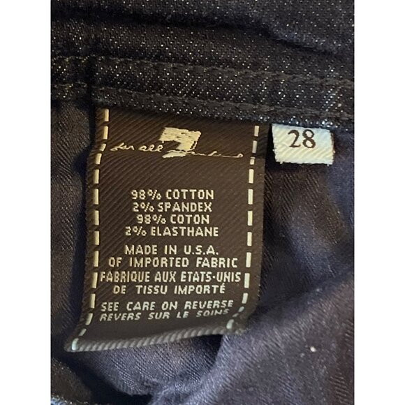 7 For All Mankind Jeans Womens Size 28 Small Rocker Bootcut Denim Pants Blue - Picture 12 of 12